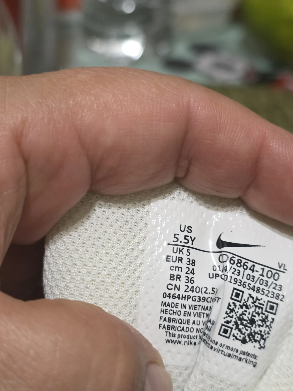 Nike Kids' All-White Athletic Sneakers Used Size 5